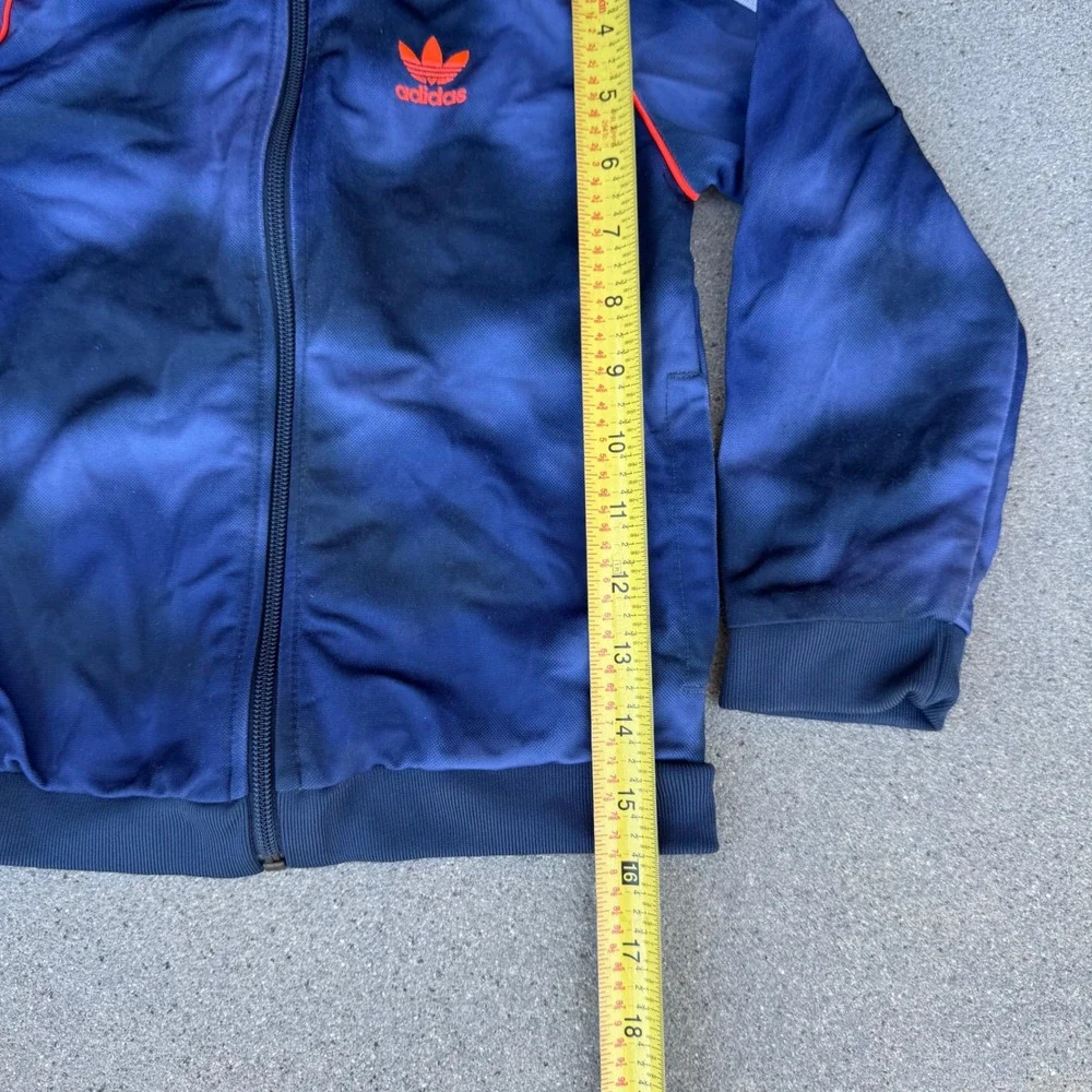 Adidas Originals Kids Navy Tie Dye Primegreen Track Jacket Orange Trefoil Size 6